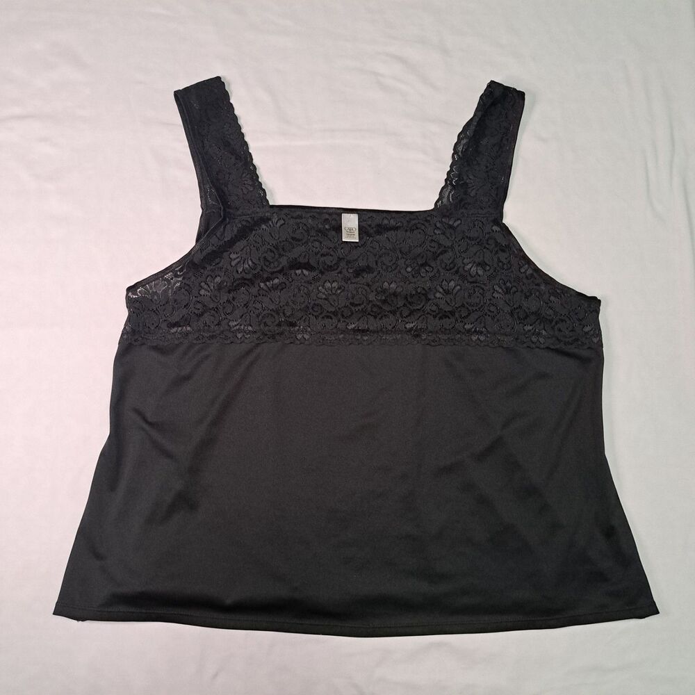Cato Black‎ Lace Tank Top Camisole Women’s Size 18/20 Stretch Punk Dark Coquette